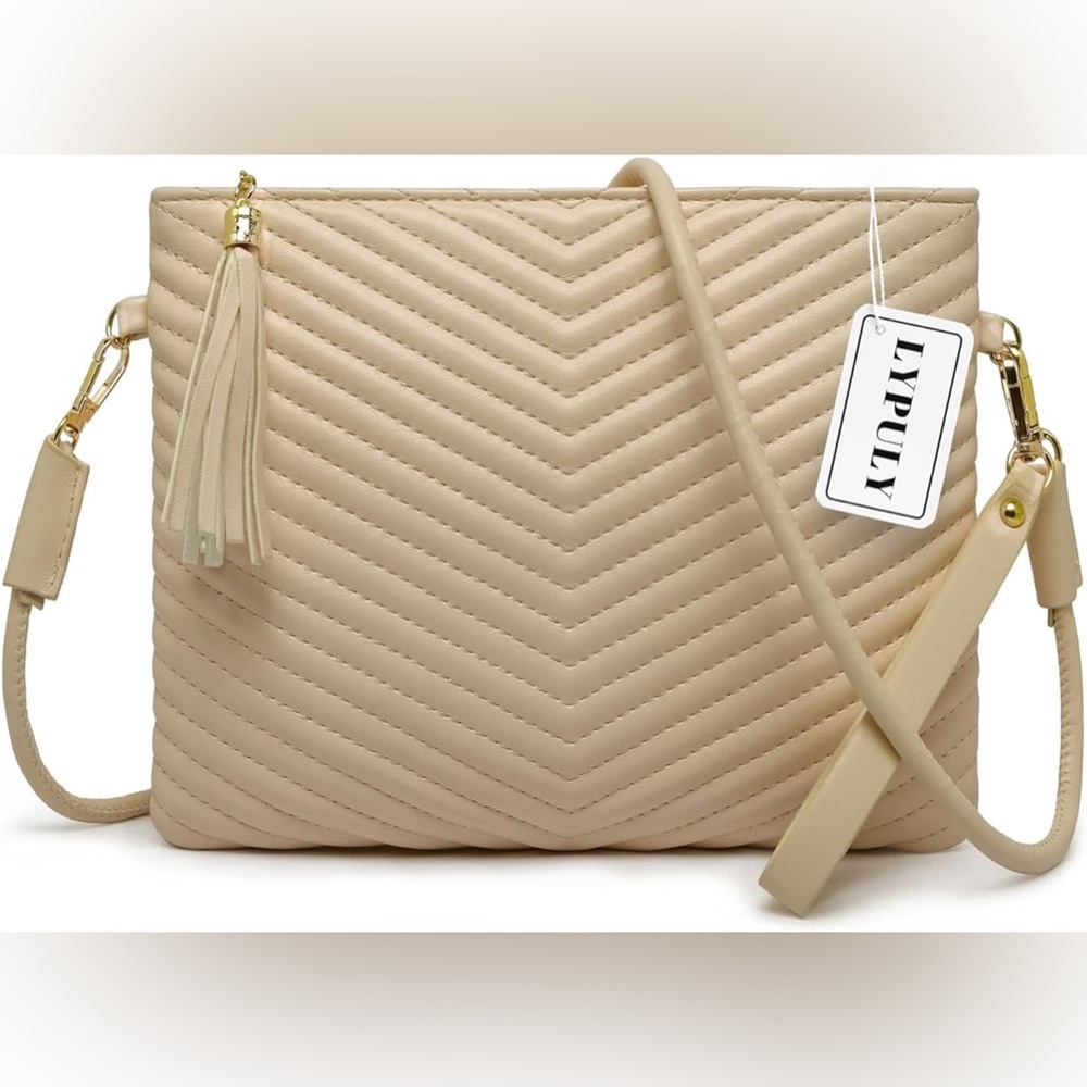 LYPULY Women's Small Crossbody Bags Vegan Leather shoulder/Wristlet Clutch Purse